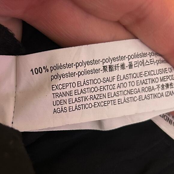 Zara Solid Black Eyelet Hem Sleeveless Midi Dress Size Small - Picture 5 of 5